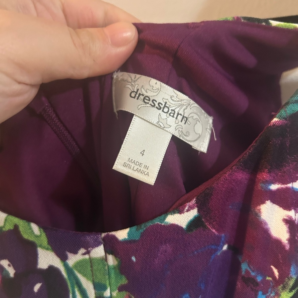 dressbarn Floral Midi Dress floral design sleeveless size 4 - Picture 6 of 6
